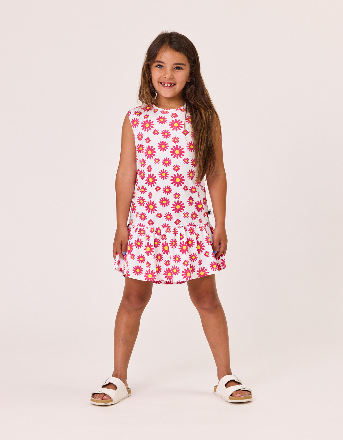 Kissed by Radicool Daisies Sleeveless Frill Dress