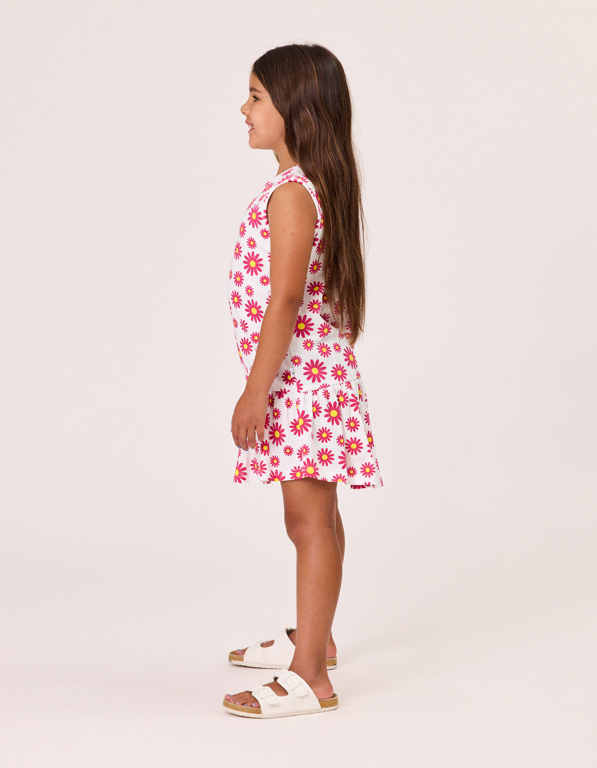 Kissed by Radicool Daisies Sleeveless Frill Dress
