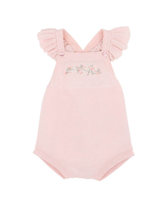 Minihaha Madelyn Hand Embroderie Organic Knitted Bodysuit Pale Pink