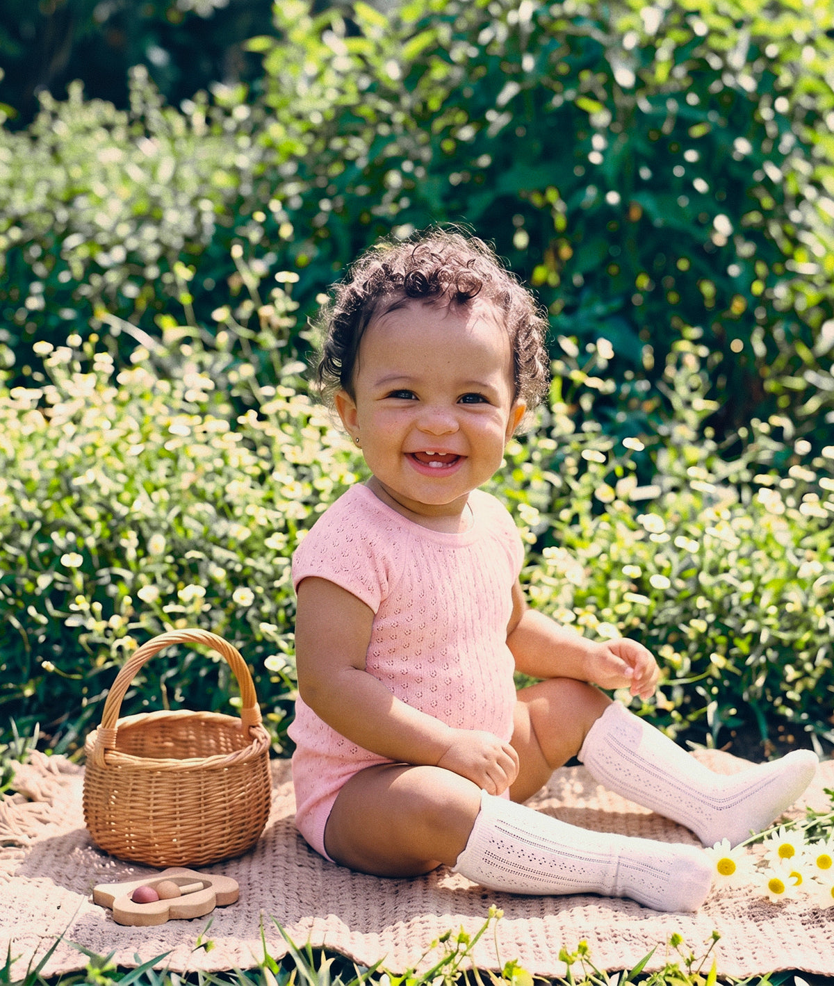 Minihaha Willa Knit Pointelle Bodysuit