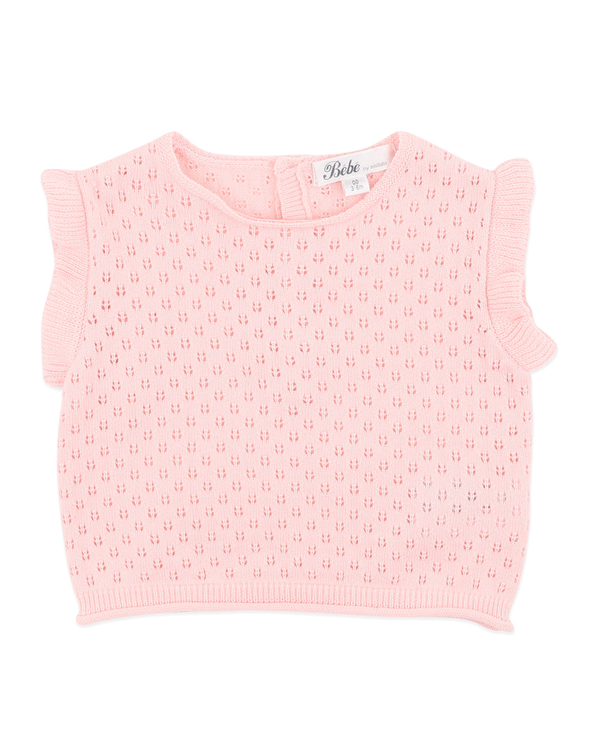 Minihaha Chelsea Pink Pointelle Knit Top