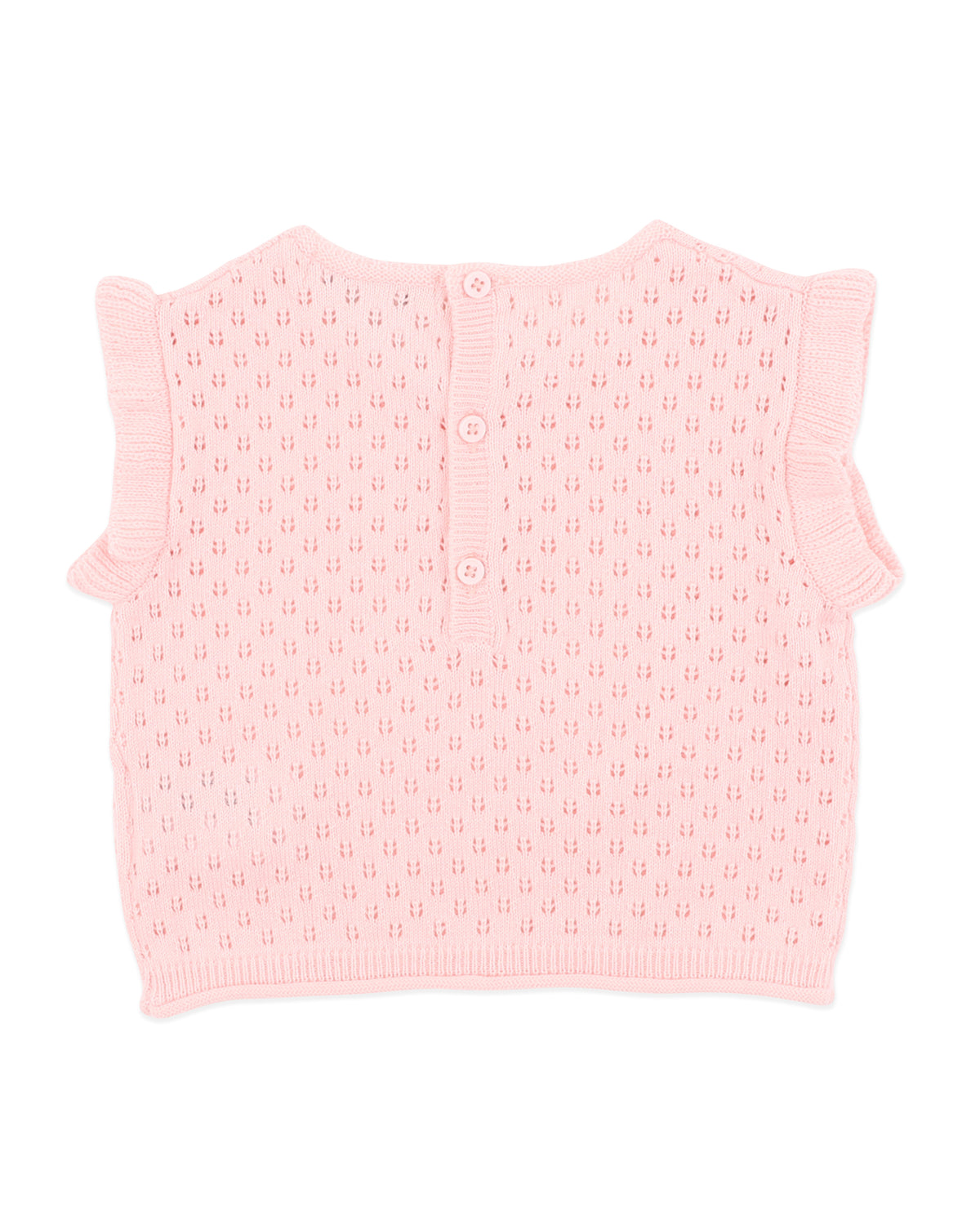 Minihaha Chelsea Pink Pointelle Knit Top