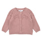 Minihaha Aubrey Needle Out Knitted Cardigan Dusky Pink