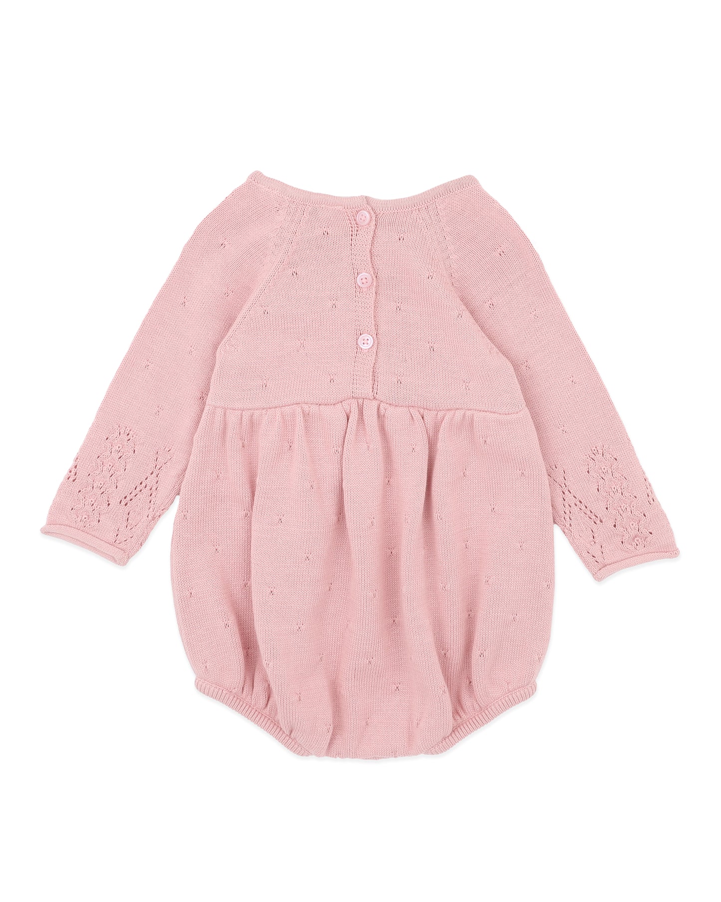 Minihaha Baby Fern Organic Pointelle Knitted Bodysuit Blossom