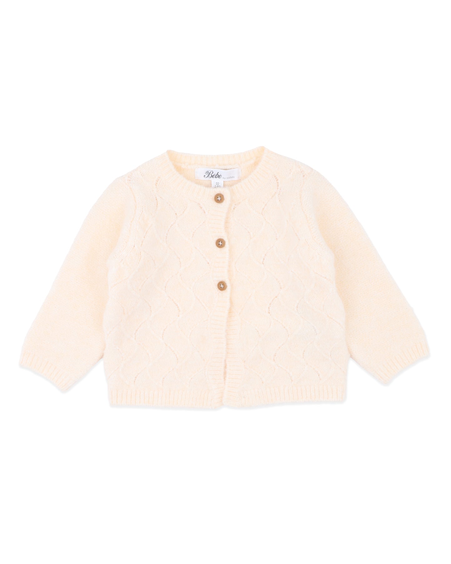 Minihaha Baby Cream Pointelle Cardigan