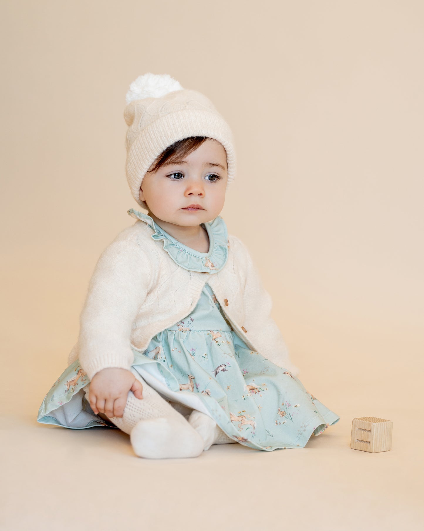 Minihaha Baby Cream Pointelle Cardigan