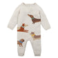 Minihaha Austin Dogs Knitted Romper Sand Marl