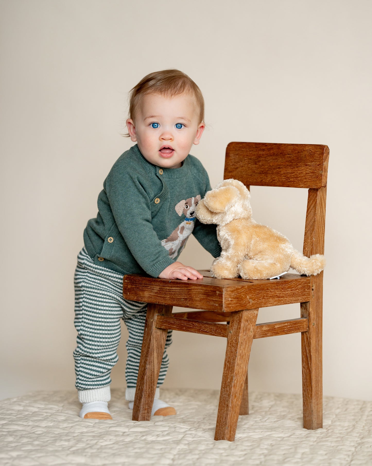 Minihaha Baby Otto Stripe Organic Knitted Leggings