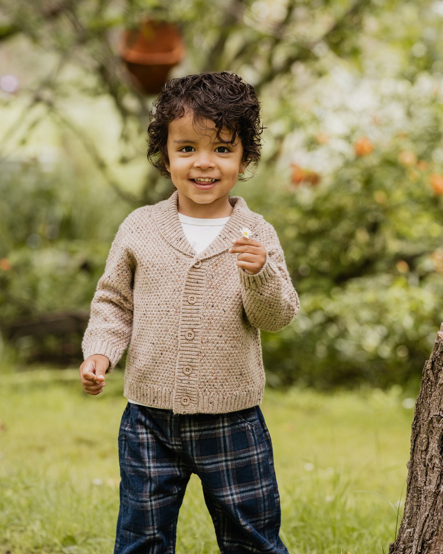 Minihaha Baby Jake Knitted Cardigan Mocha