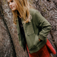 The Girl Club Khaki Fox Bomber Jacket