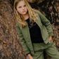 The Girl Club Khaki Fox Bomber Jacket