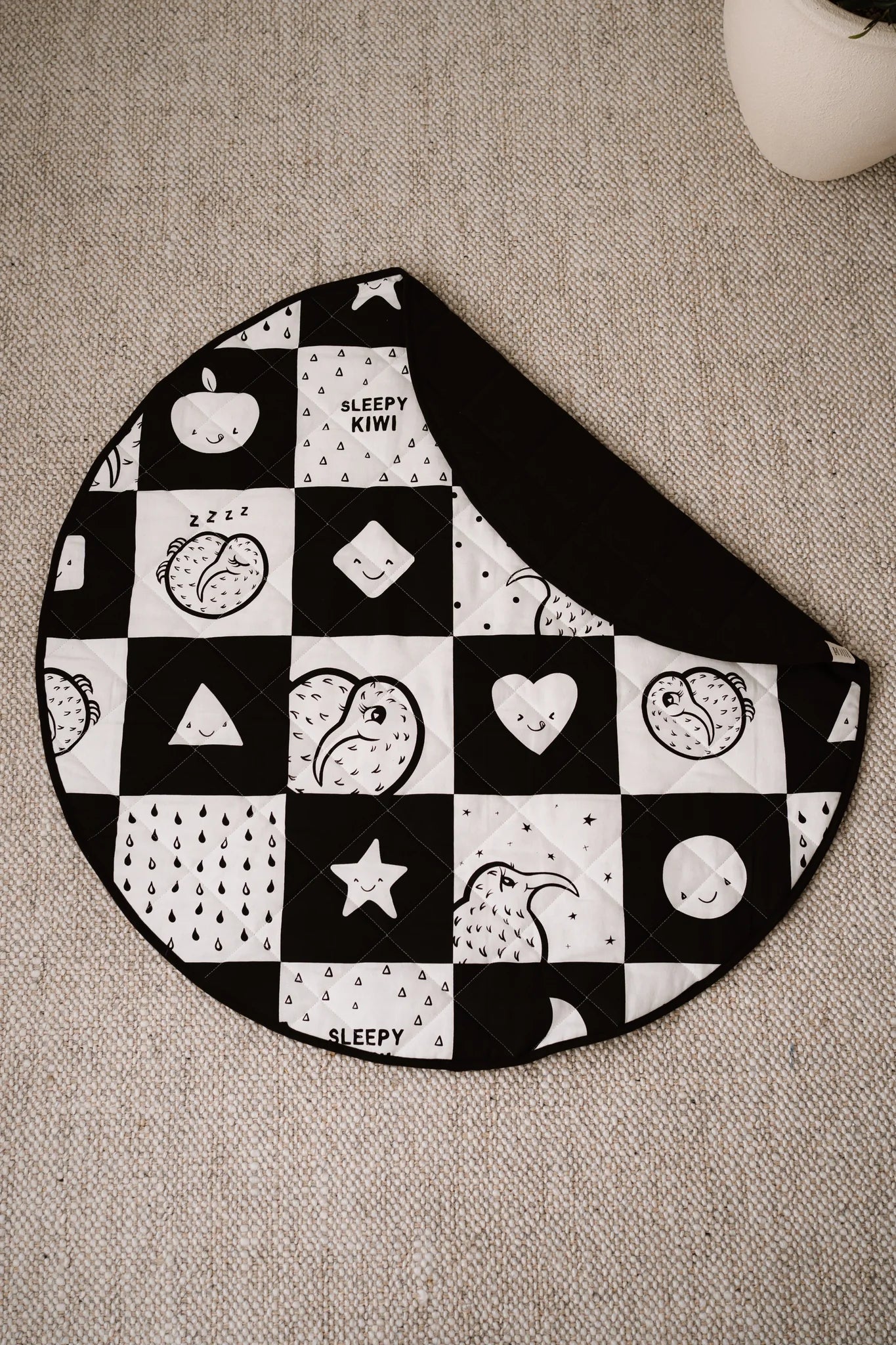 Sleepy Kiwi Quilted Playmat