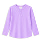 Milky Lavender Henley Long Sleeve Tee