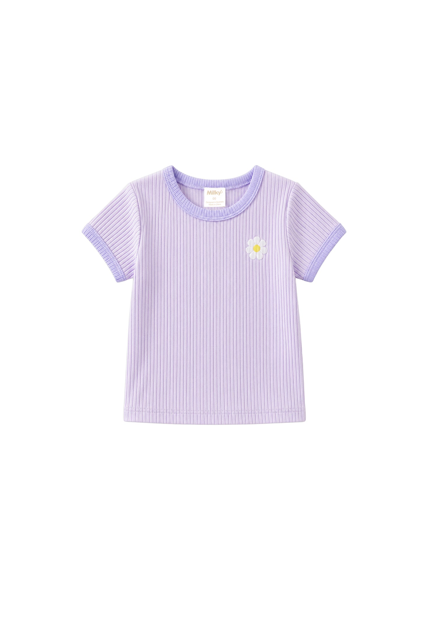 Milky Baby Lilac Mist Rib Tee