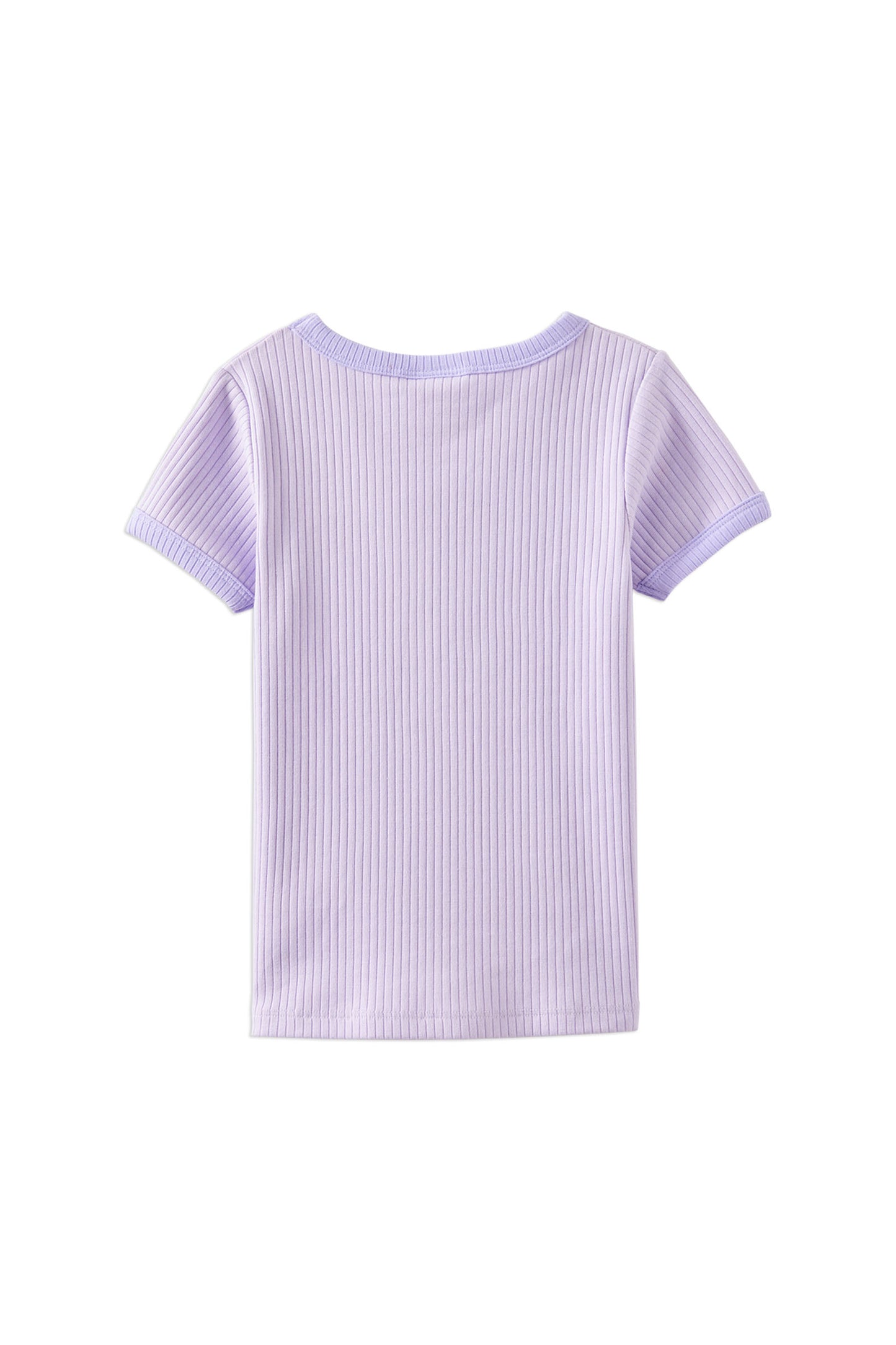 Milky Lilac Mist Rib Tee
