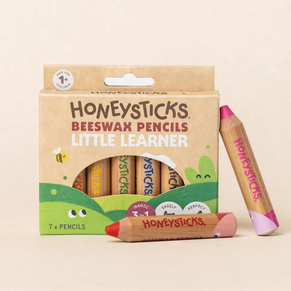 Honeysticks 3-in-1 Beeswax Pencils Little Learners 7 Pack
