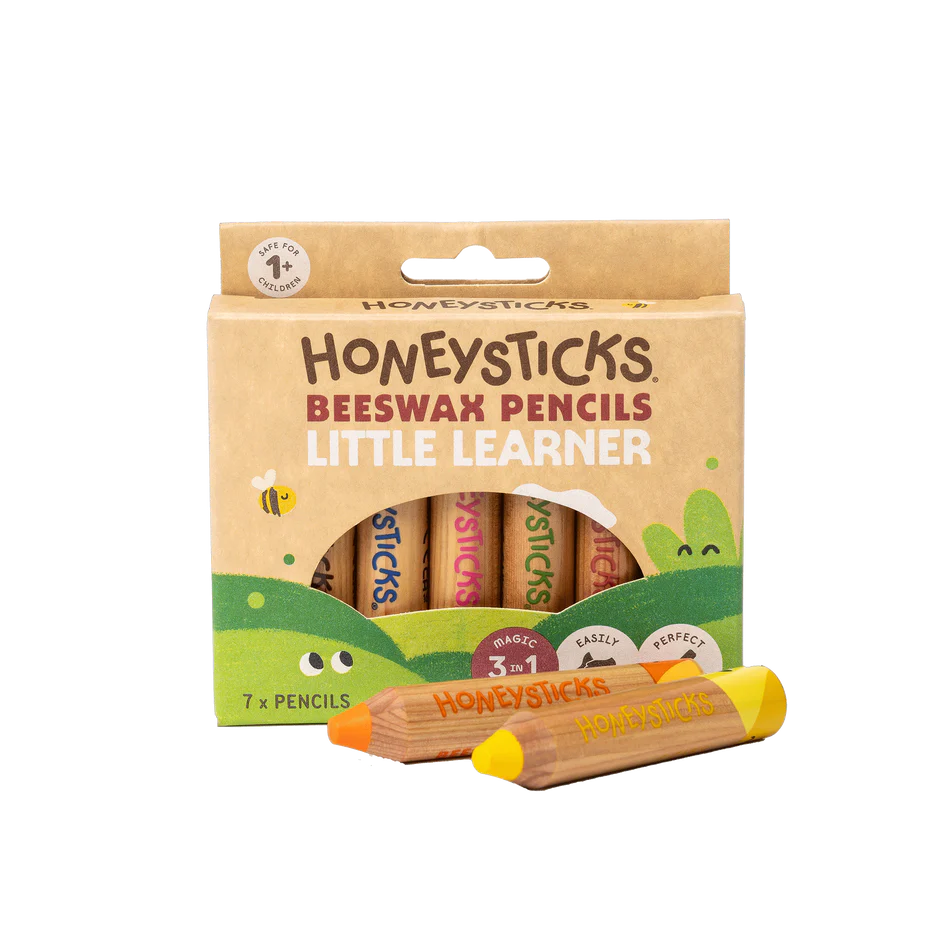 Honeysticks 3-in-1 Beeswax Pencils Little Learners 7 Pack