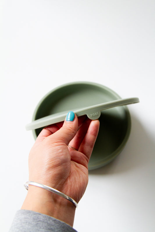 Zazi Clever Plate with lid Sage
