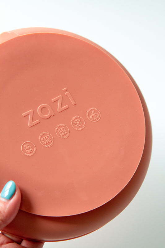 Zazi Clever Plate with lid Blush