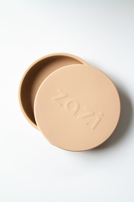 Zazi Clever Plate with lid Vanilla