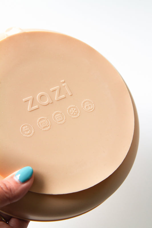 Zazi Clever Plate with lid Vanilla