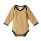 Babu Organic Cotton Long Sleeve Bodysuit Marigold Contrast