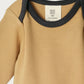 Babu Organic Cotton Long Sleeve Bodysuit Marigold Contrast