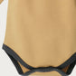 Babu Organic Cotton Long Sleeve Bodysuit Marigold Contrast