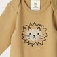 Babu Organic Cotton Long Sleeve Bodysuit Lion