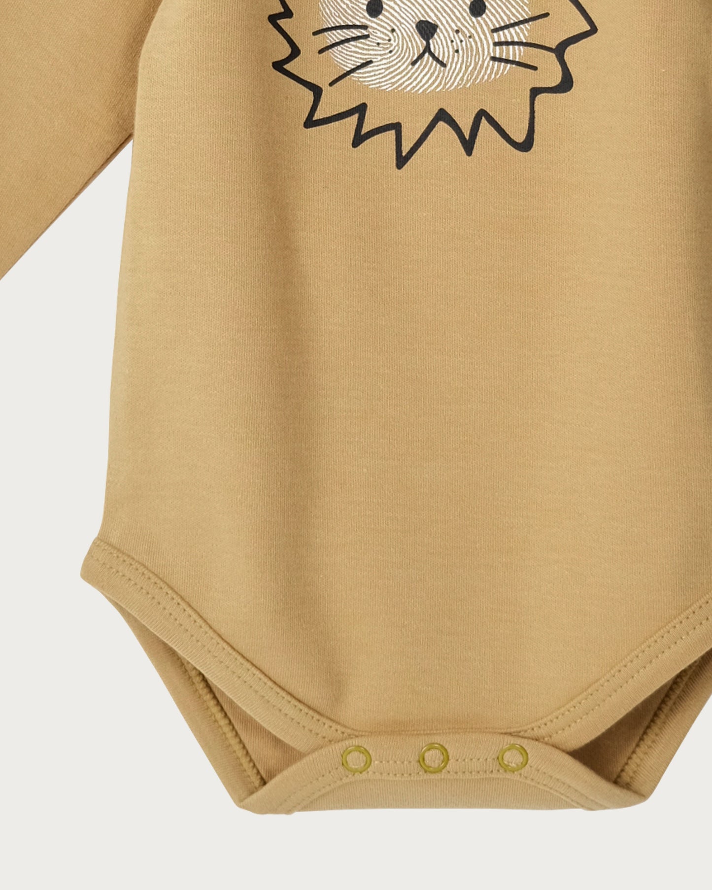 Babu Organic Cotton Long Sleeve Bodysuit Lion