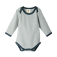 Babu Organic Cotton Long Sleeve Bodysuit Sky Contrast