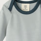 Babu Organic Cotton Long Sleeve Bodysuit Sky Contrast