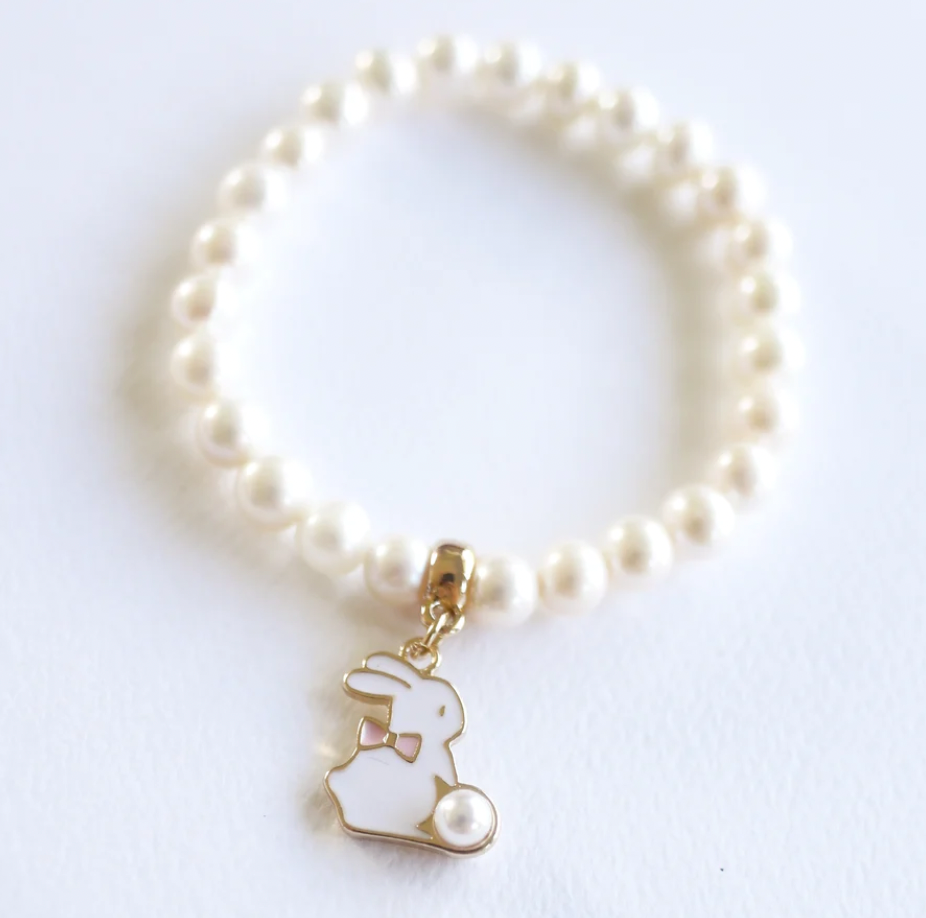 Lauren Hinkley Pearl Bracelet with Bunny