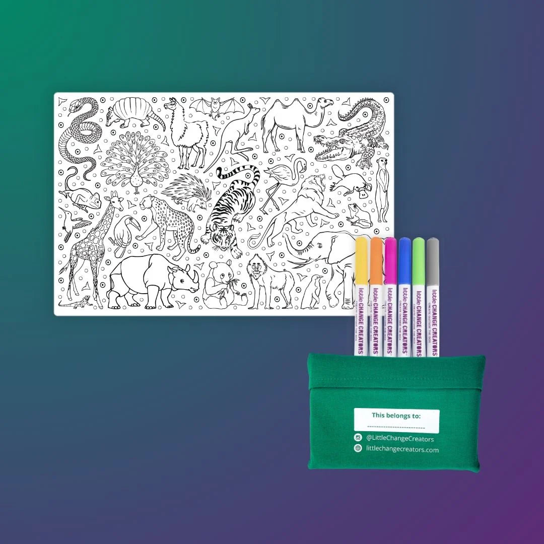Little Change Creators Pocket Reuseable Colouring Set Wild