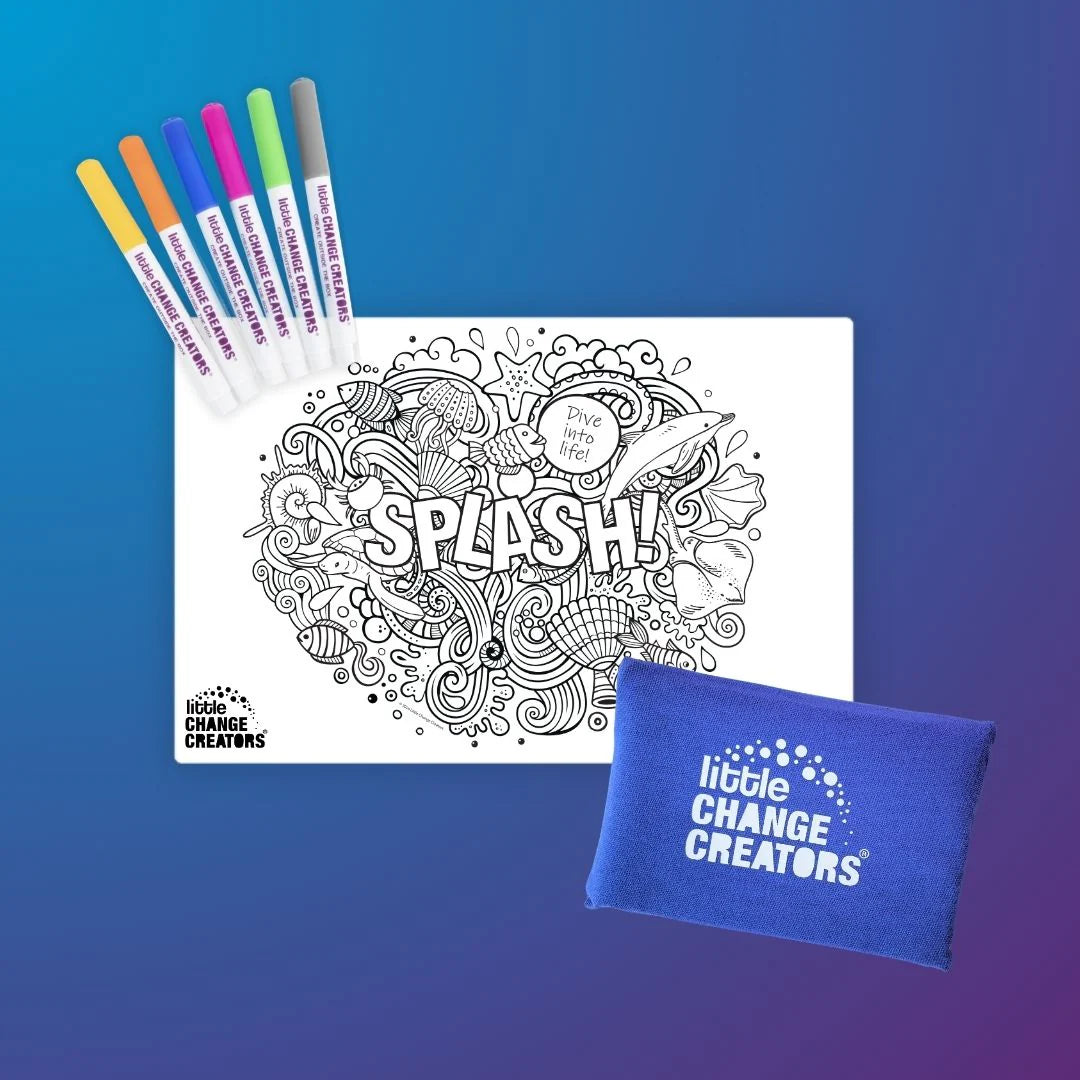 Little Change Creators Pocket Reuseable Colouring Set Splash