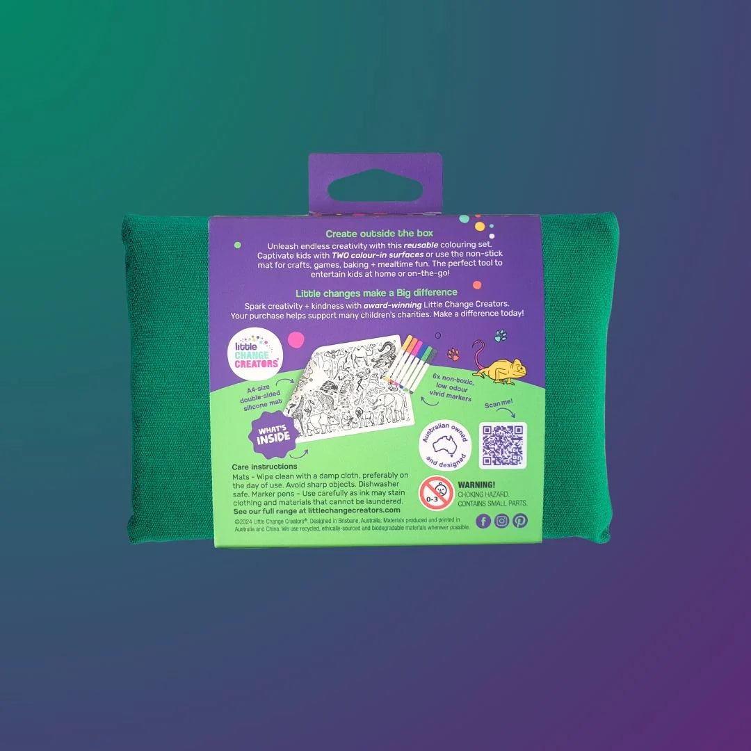 Little Change Creators Pocket Reuseable Colouring Set Wild