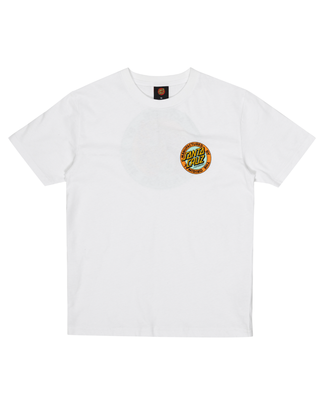 Santa Cruz MFG Retro Dot Tee White with Yellow