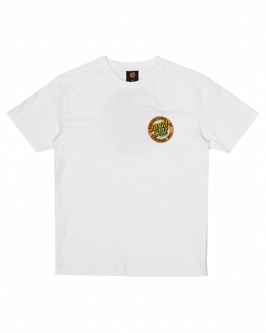 Santa Cruz MFG Retro Dot Tee White with Yellow