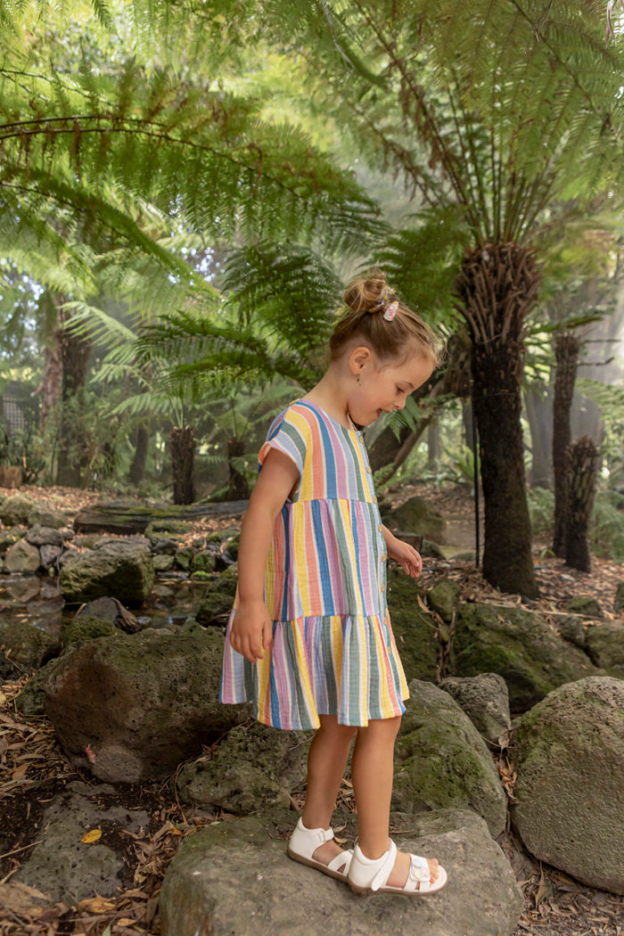 Milky Fiesta Crinkle Dress