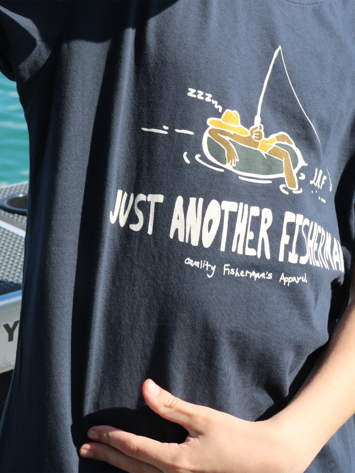 Just Another Fisherman Mini Chilled Angler Tee Navy