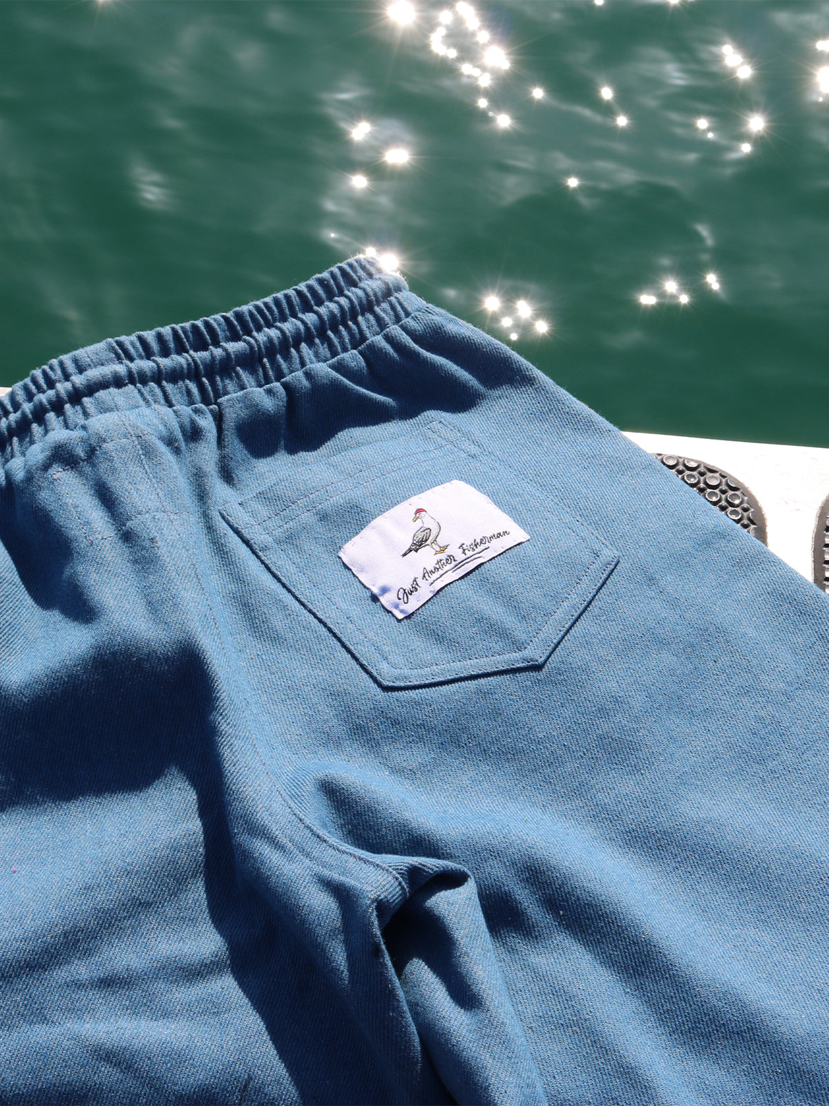 Just Another Fisherman Mini Gull Shorts Blue Denim