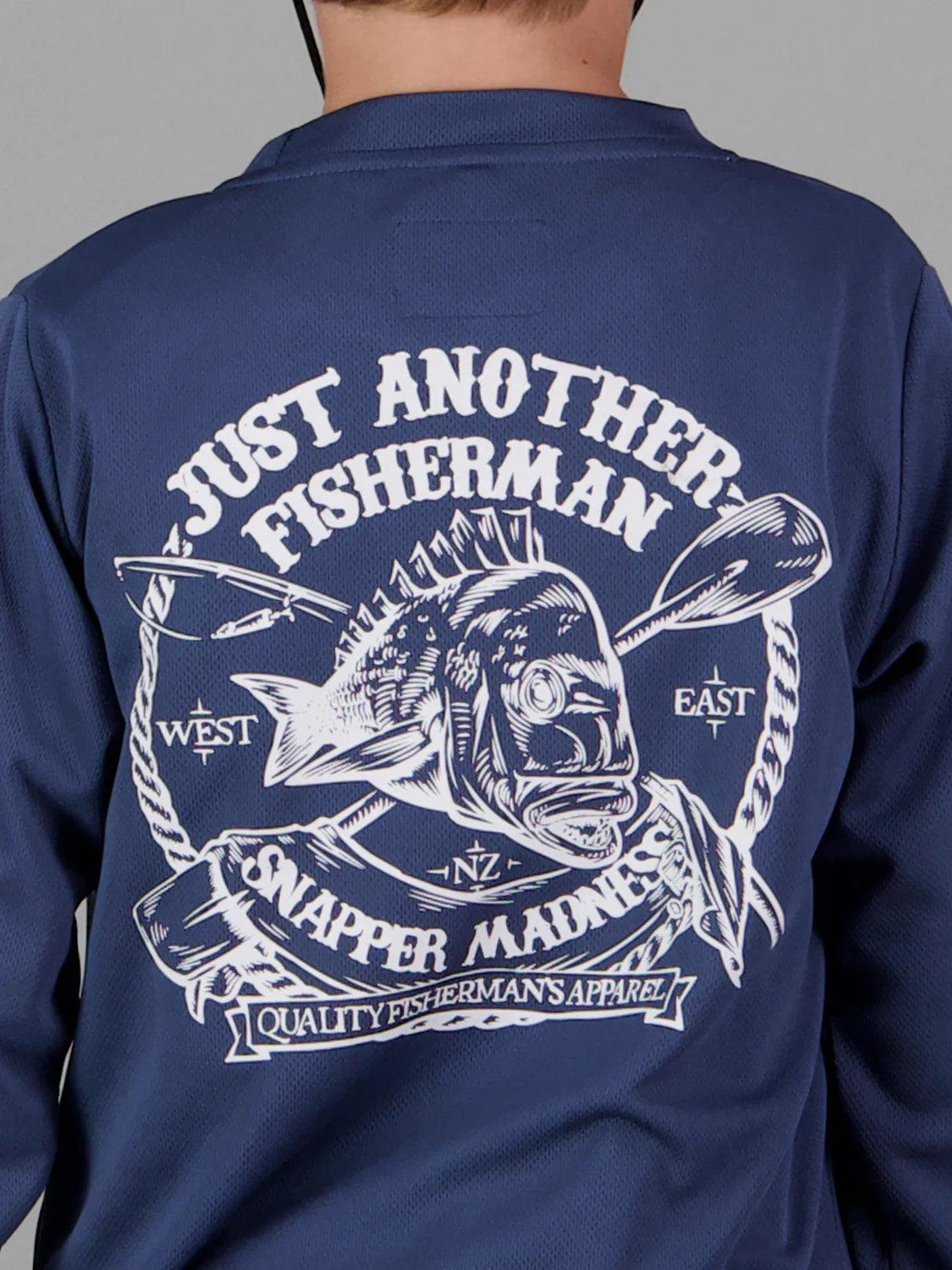 Just Another Fisherman Mini Madness UV Long Sleeve Tee Caspian Blue