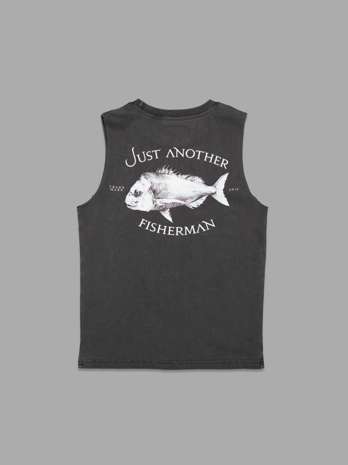 Just Another Fisherman Mini Snapper Logo Tank Aged Black