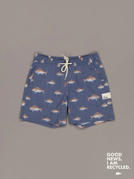 Just Another Fisherman Mini Snaps Shorts Dark Denim