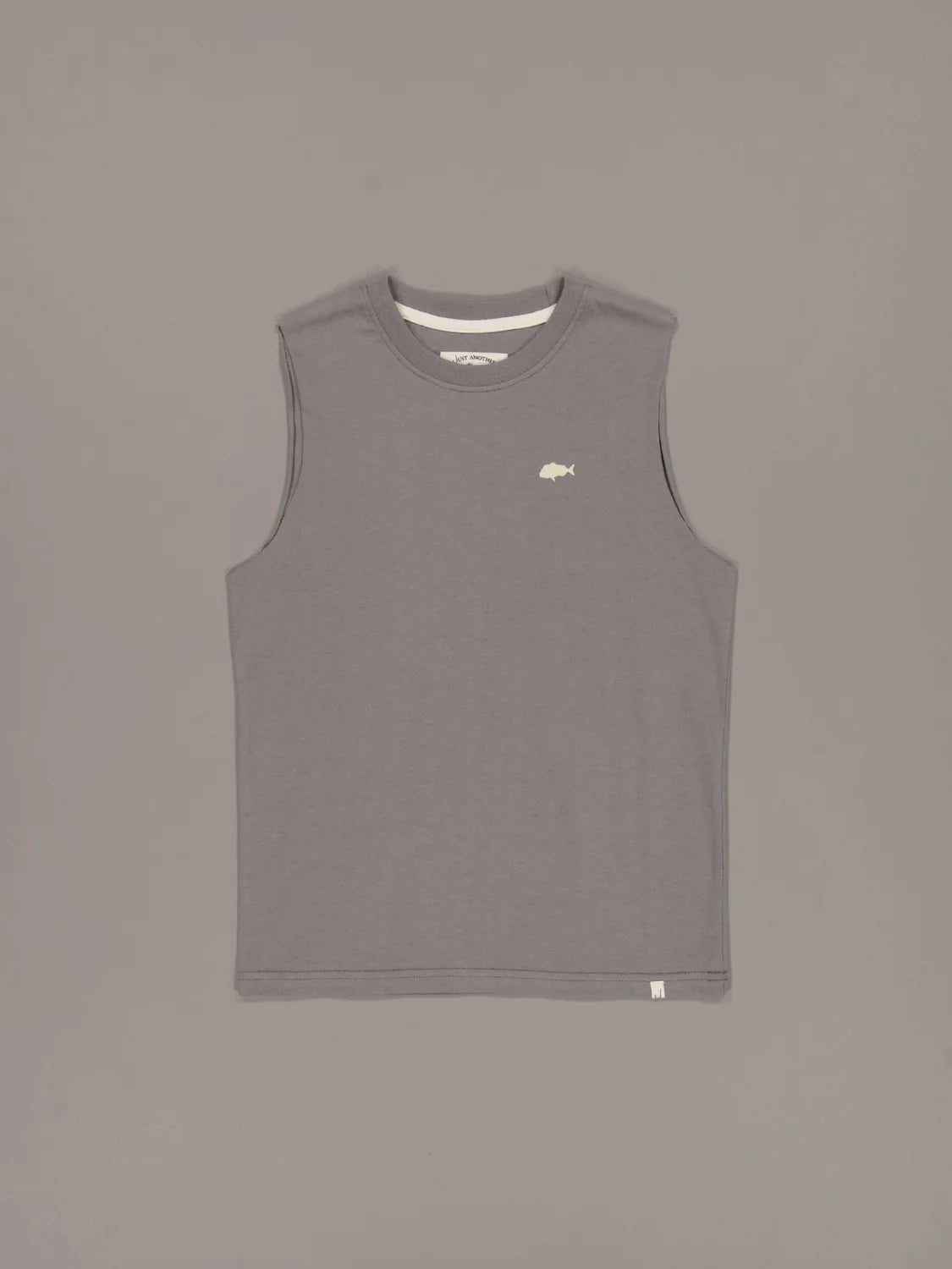 Just Another Fisherman Mini Stamp Tank Grey