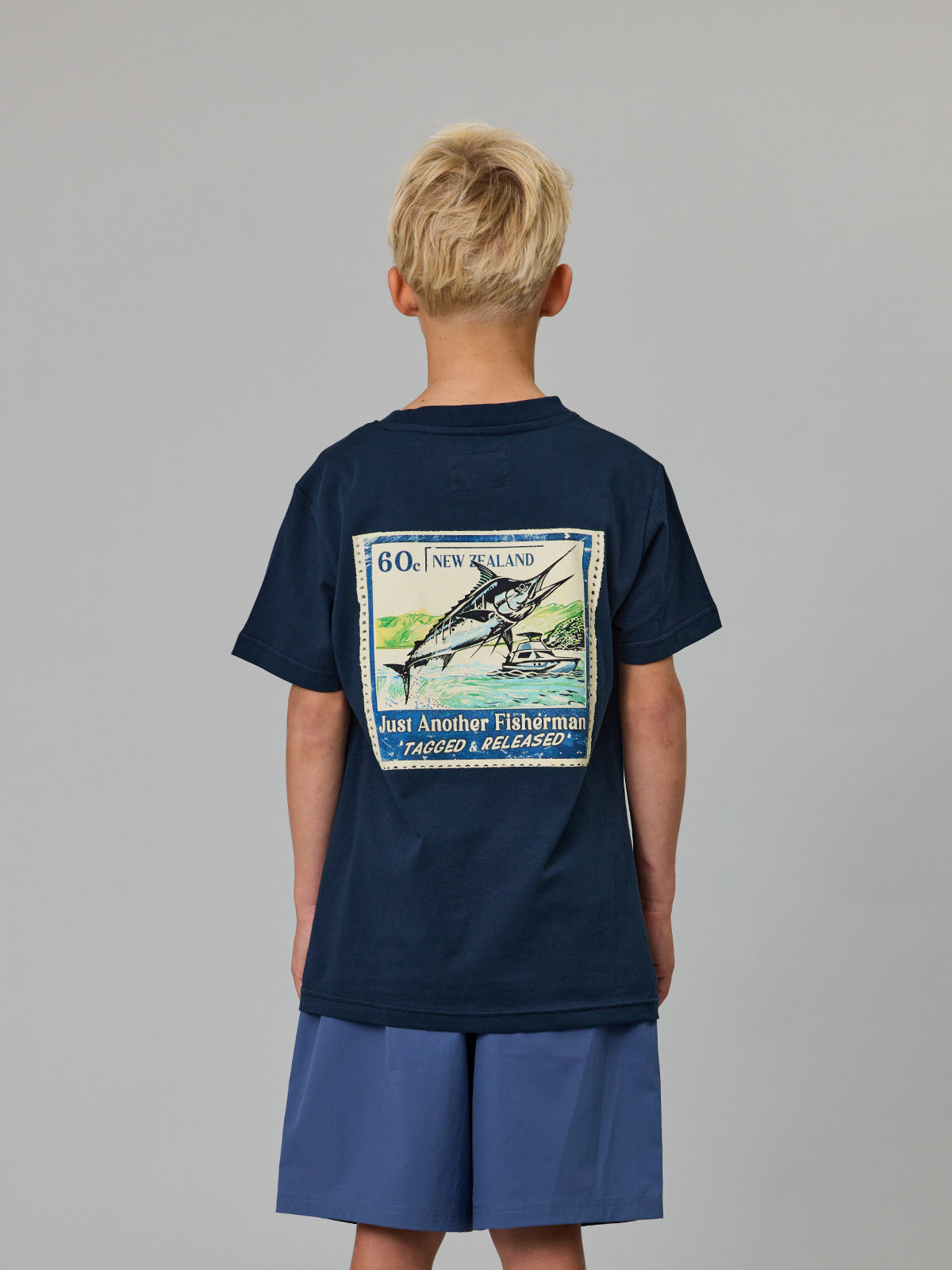 Just Another Fisherman Mini Tagged & Released Tee Navy