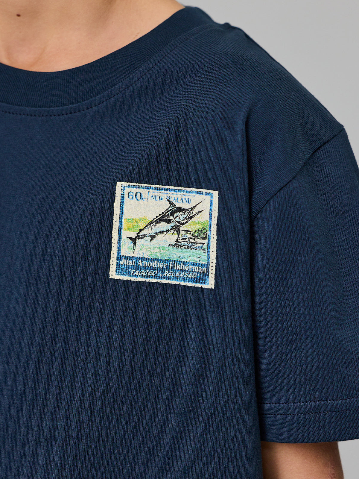 Just Another Fisherman Mini Tagged & Released Tee Navy