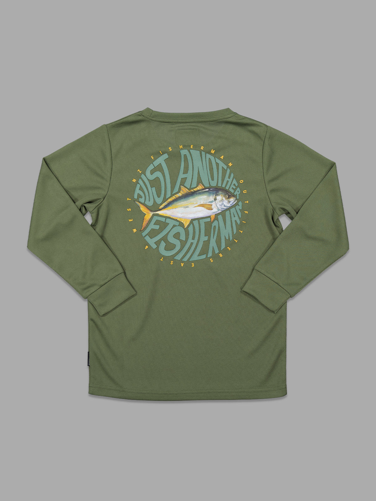 Just Another Fisherman Mini Trev UPF40 Long Sleeve Tee Lichen