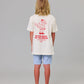 Just Another Fisherman Mini Do The Miles Tee Antique White