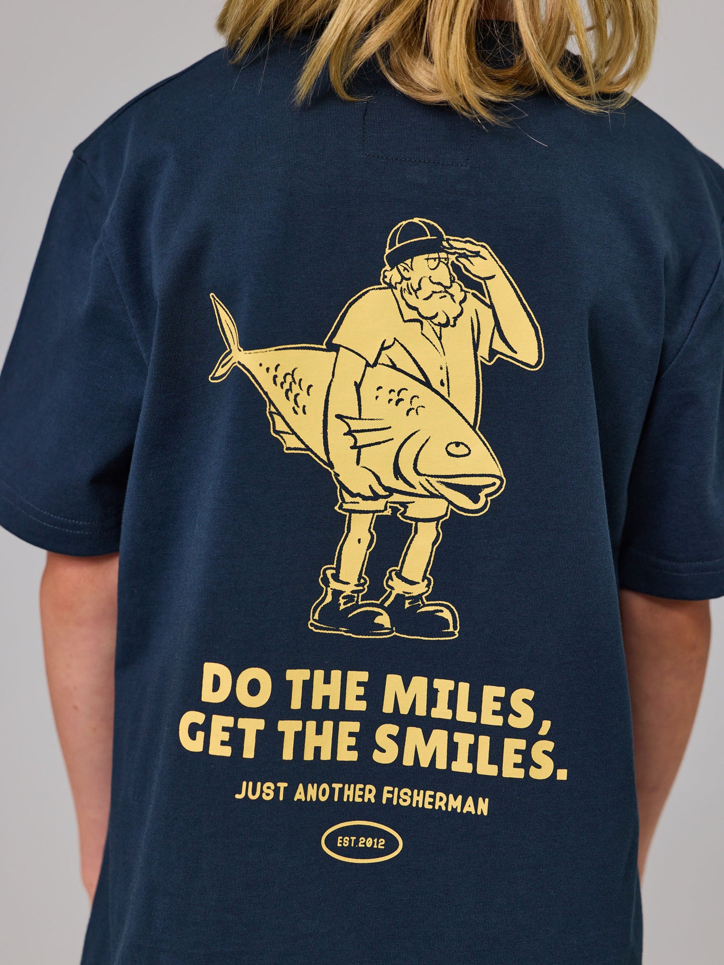 Just Another Fisherman Mini Do The Miles Tee Navy